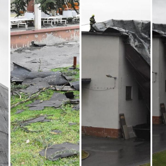 Olujni vjetar odnio krov sa zgrade u krugu požeške bolnice