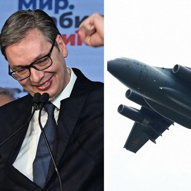 Aleksandar Vučić i kineski zrakoplov Y-20