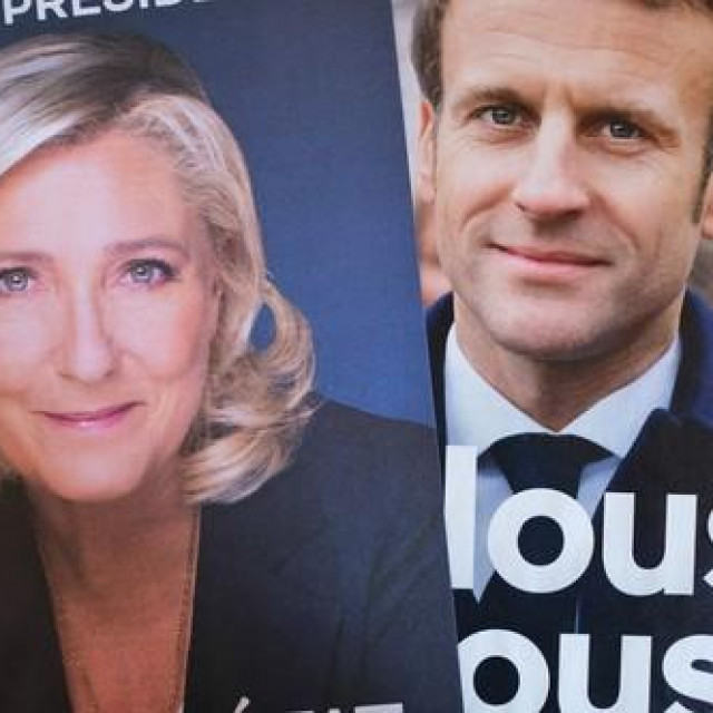 Marine Le Pen i Emmanuel Macron
