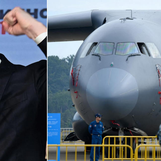 Aleksandar Vučić i kineski zrakoplov Y-20