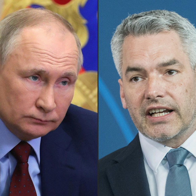 Vladimir Putin i Karl Nehammer