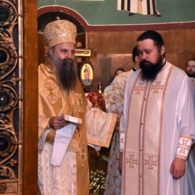 Patrijarh Porfirije i vikarni episkop marčanski Sava