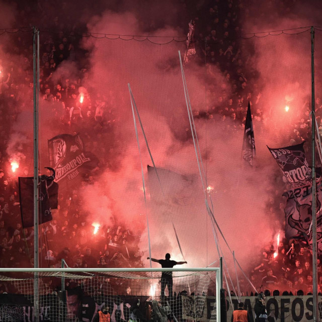 Navijači PAOK-a uoči utakmice Marseilleom