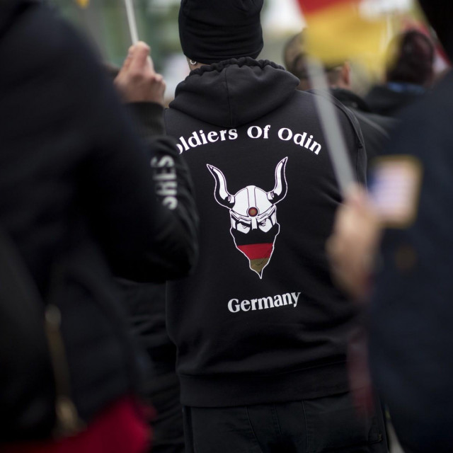 Ilustracija, prosvjed radikalne desnice u Njemačkoj