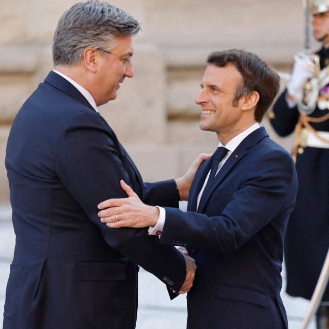 Andrej Plenković i Emmanuel Macron