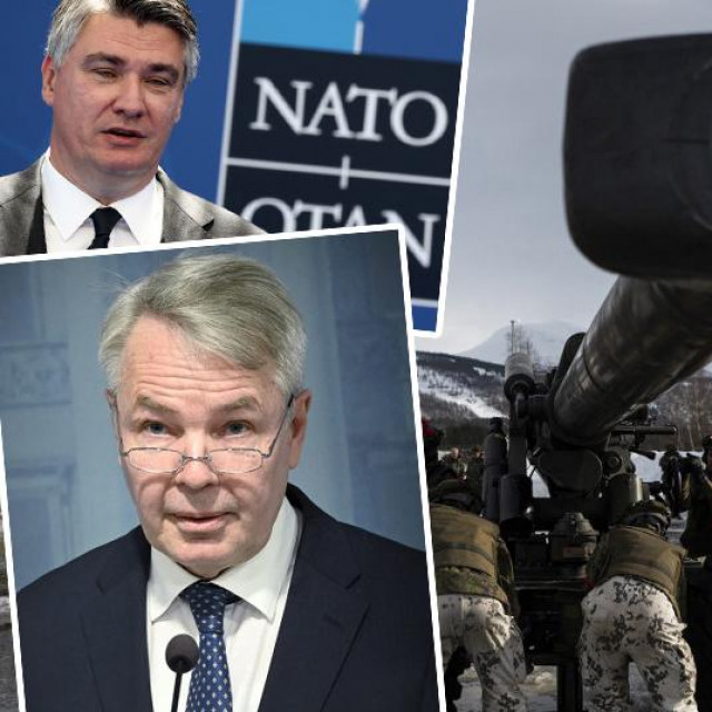 Zoran Milanović (gore lijevo), Pekka Haavisto (dolje lijevo), finski vojnici (glavna fotografija)