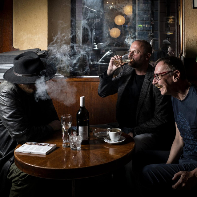 Novinar Tomislav Čadež, književnik Željko Špoljar te Pavle Svirac