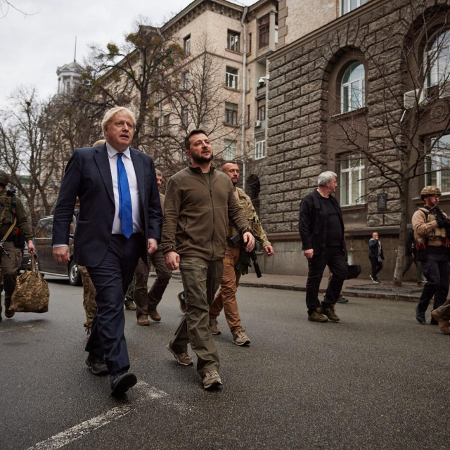 Boris Johnson i Volodimir Zelenski nedavno u Kijevu