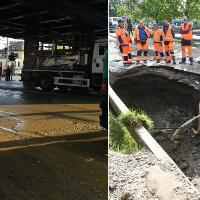 Puknuće cjevovoda u Zagrebu