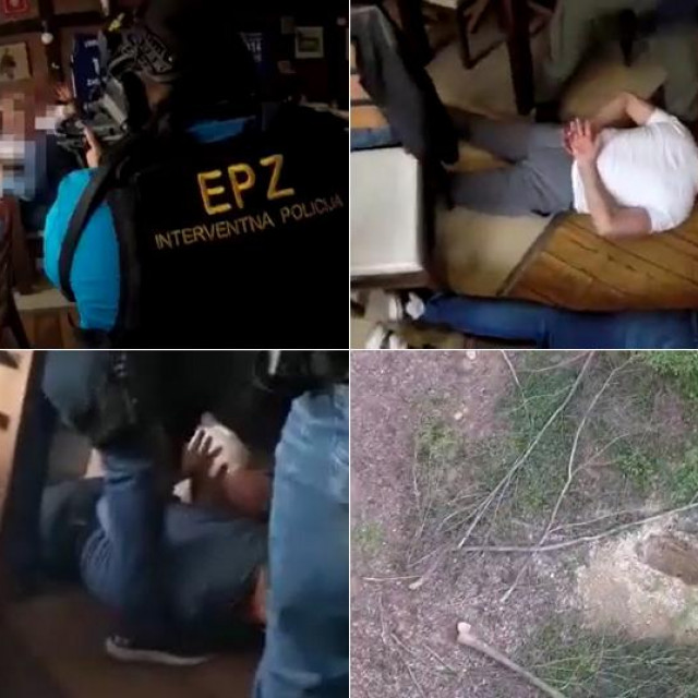 Uhićenje Ante Rose; grob koji je iskopao njegov ”dužnik” (dolje desno)