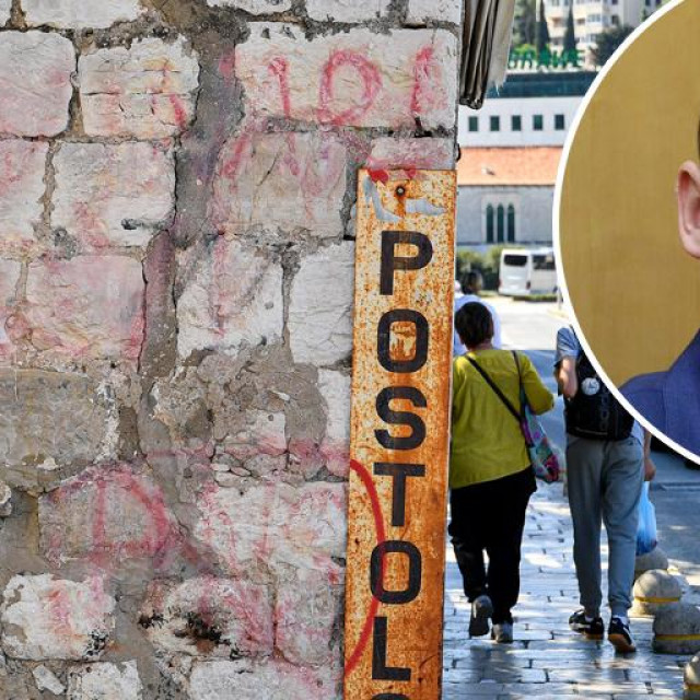 Grafit zbog kojeg je ministar Ivan Paladina kažnjen djelomično je uklonjen; u krugu: Ivanm Paladina