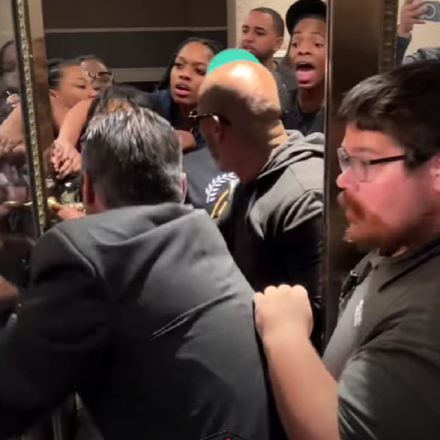 SHAKUR STEVENSON POST FIGHT PRESSER BRAWL