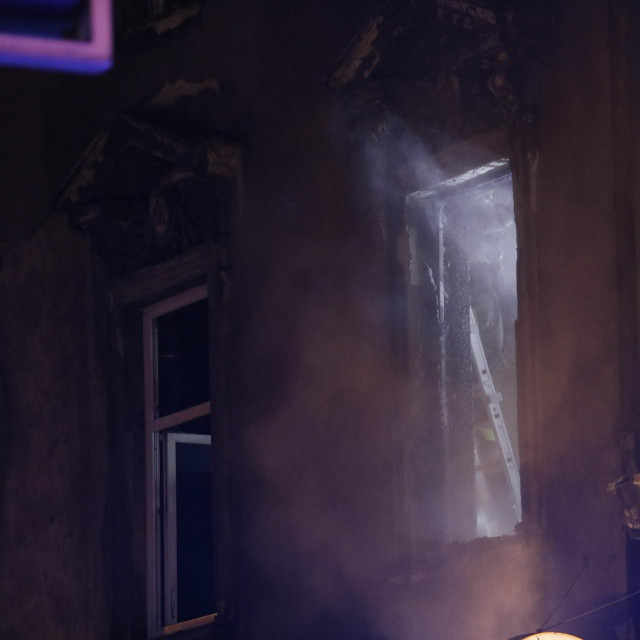 Požar u Palmotićevoj ulici u Zagrebu