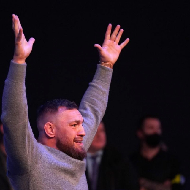 Conor McGregor reacts to the WomenÕs Featherweight Bout between Sinead Kavanagh and Leah McCourt at 3Arena, Dublin. Picture date: Friday February 25, 2022.,Image: 664976714, License: Rights-managed, Restrictions: Use subject to restrictions. Editorial use only, no commercial use without prior consent from rights holder., Model Release: no, Credit line: Brian Lawless/PA Images/Profimedia