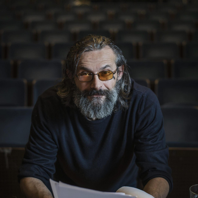 Zagreb, 210219.
Kazaliste Gavella, Sasa Anocic redatelj predstave Kiklop, dan uoci premijere.