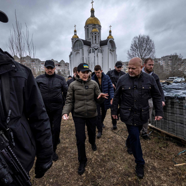 Ukrajinska glavna državna tužiteljica Irina Venediktova u obilasku Buče
