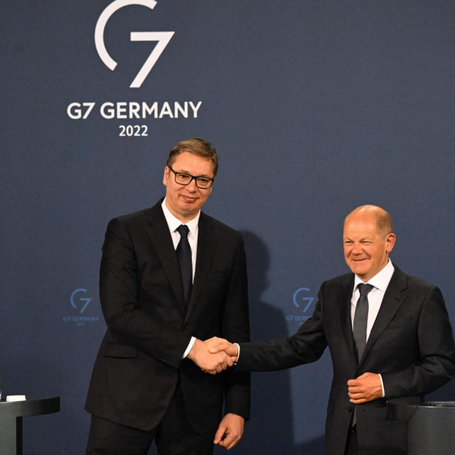 Olaf Scholz i Aleksandar Vučić