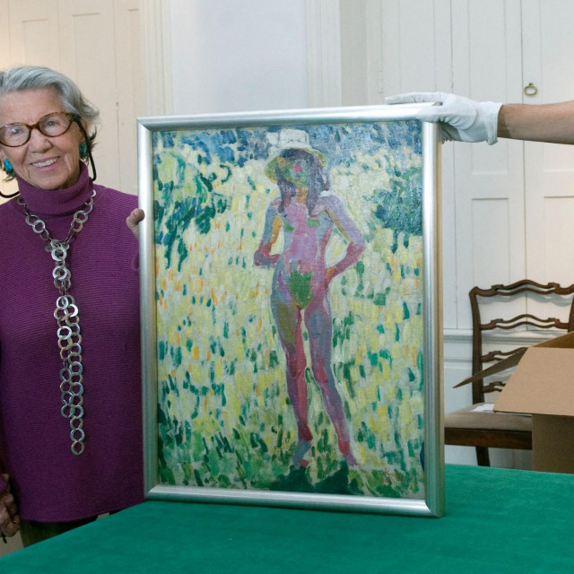 Meda Mladkova uz sliku čiji je autor Frantisek Kupka, a prikazuje njegovu pokćerku