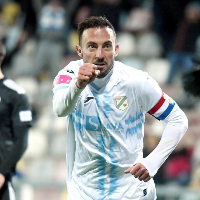 Rijeka,050322.
Stadion Rujevica.
Utakmica HNK Rijeka i HNK Slaven Belupo, 19. kolo, 1. HNL.
Na fotografiji: Josip Drmic.