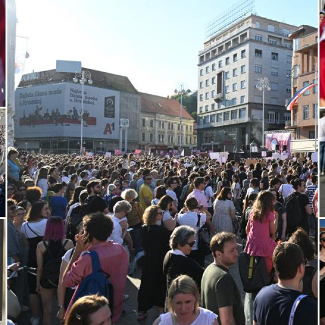 Prizori s prosvjeda ”Dosta” u Zagrebu i Splitu