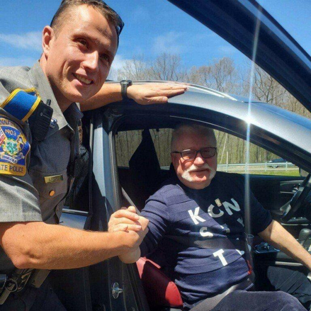 Lukasz Lipert i Lech Walesa