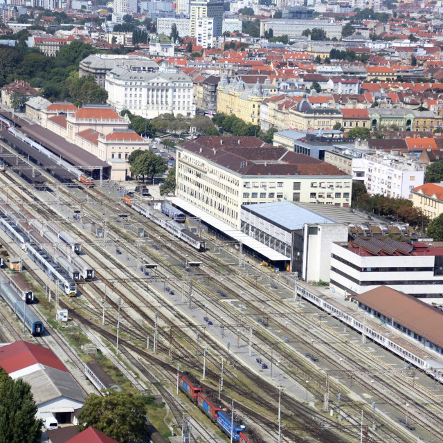 panorama Glavnog kolodvora u Zagrebu