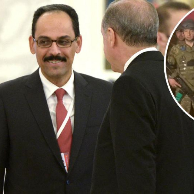 Vladimir Putin, Ibrahim Kalin i Recep Tayyip Erdogan, ukrajinski borci u Azovstalu (u krugu)