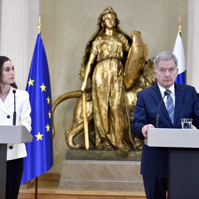 Sanna Marin i Sauli Niinistö