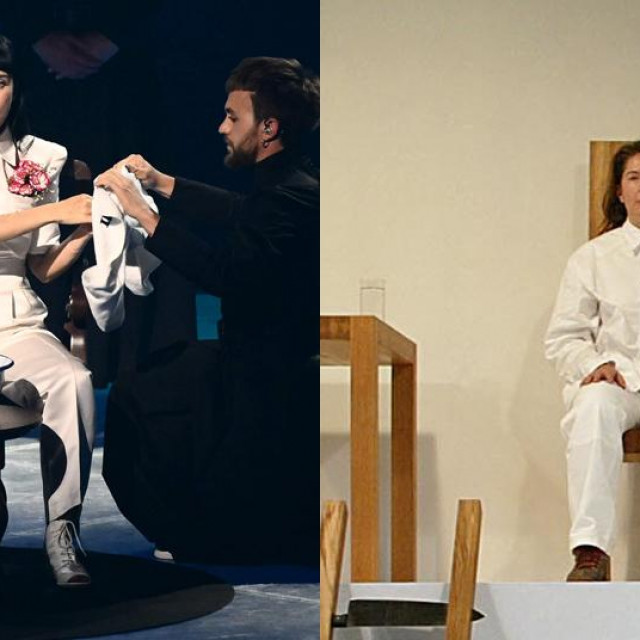 Konstrakta (lijevo), Marina Abramović (desno)