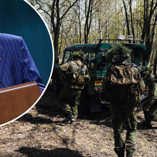 Recep Tayyip Erdogan (u krugu), finski vojnici (glavna fotografija)