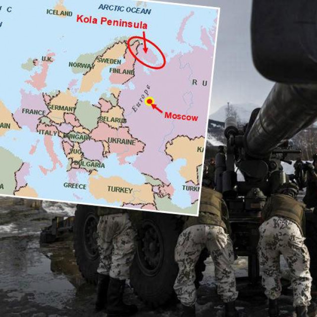 Finska vojska (arhivska fotografija); Poluotok Kola (u pravokutniku)