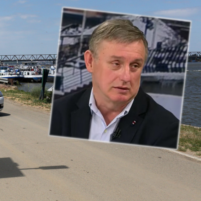 mjesto na Dunavu gdje je pronađeno tijelo za koje se pretpostavlja da je Matej Periš; Dušan Miljuš (u krugu)