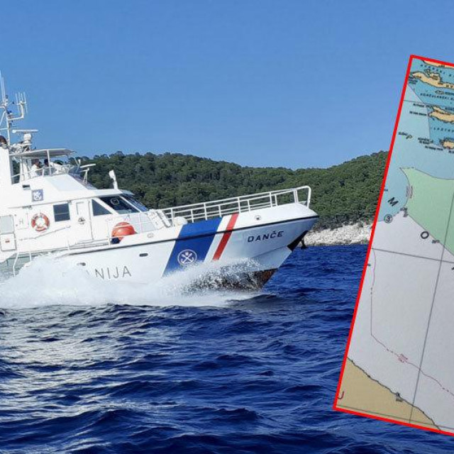 Brod 'Danče' i pozicija havarije na karti