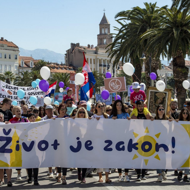 Akcija 'Hod za život' u Splitu