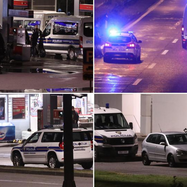 Prizori s mjesta sukoba policije i navijača, odmorište Desinec