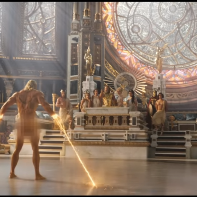 Chris Hemsworth, scena iz filma Thor: Love and Thunder