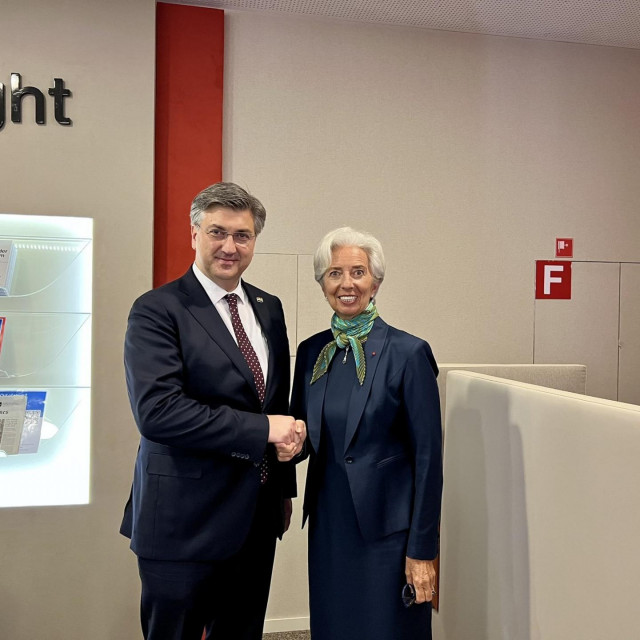 Andrej Plenković i Christine Lagarde