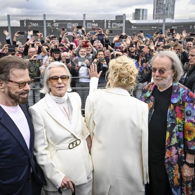 Bjorn Ulvaeus, Anni-Frid Lyngstad, Agnetha Faltskog i Benny Andersson