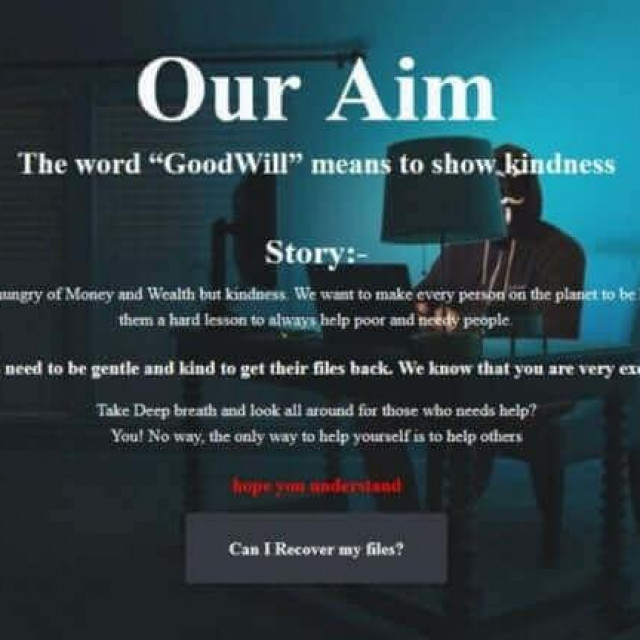 Napad malwareom ”Goodwill”