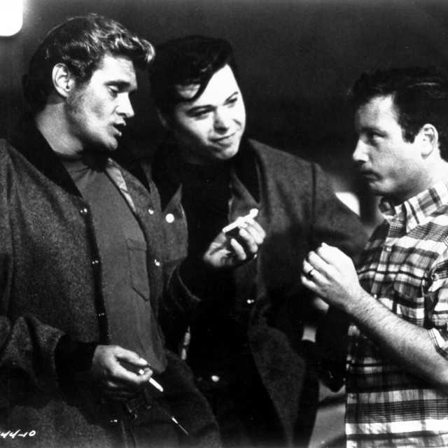 Bo Hopkins i Richard Dreyfuss na setu Američkih grafita