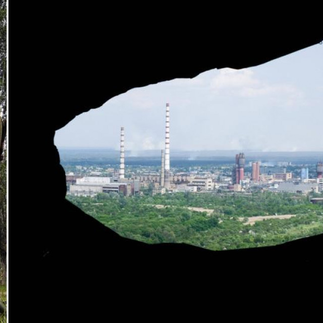 Postrojbe LNR-a i pogled na Sjeverodonjeck