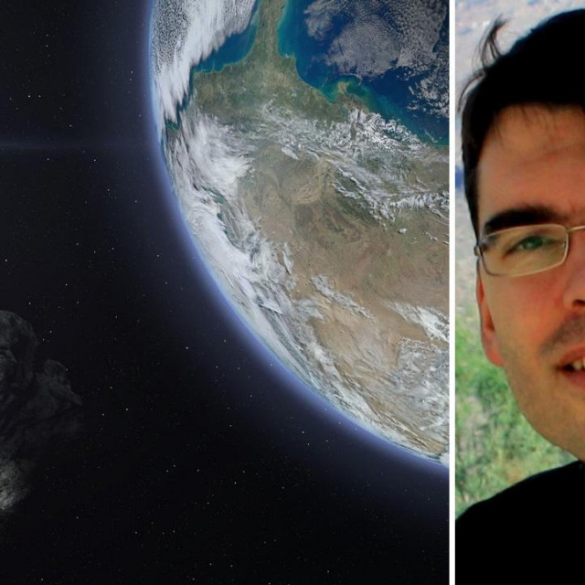 Ilustarcija asteroida i dr. Mario Jurić