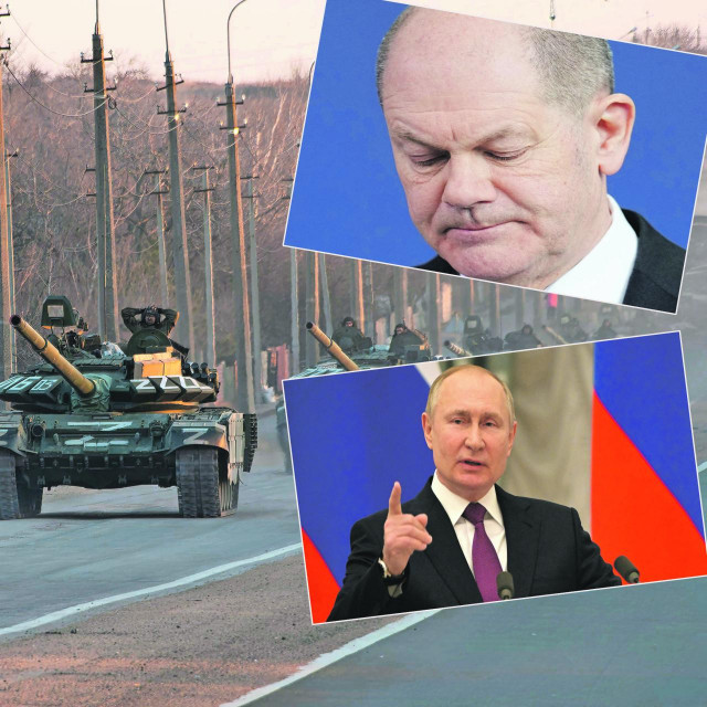 Olaf Scholz i Vladimir Putin