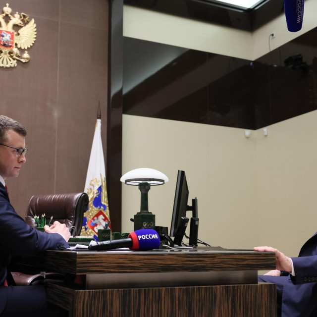 Vladimir Putin tijekom intervjua za rusku državnu televiziju