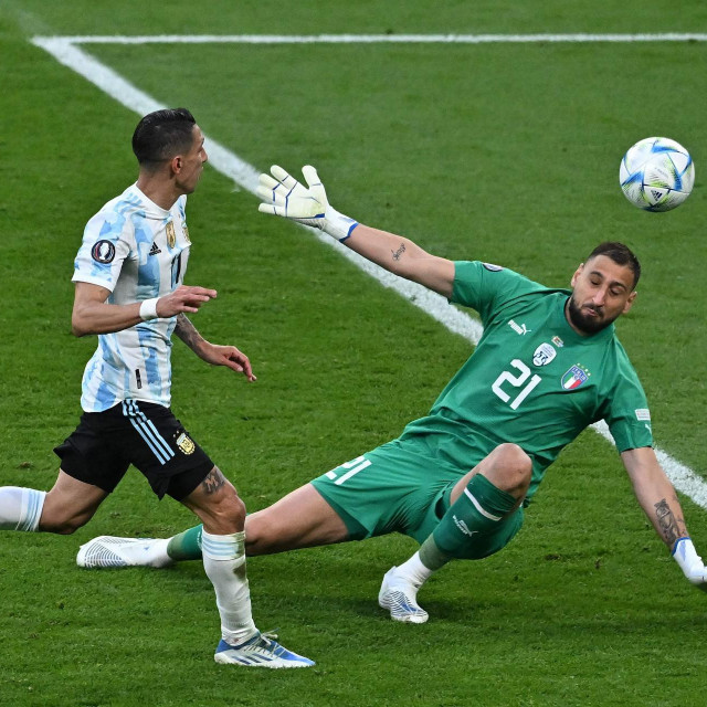 Angel Di Maria zabija za Argentinu protiv Italije na nedavnoj Finalissimi