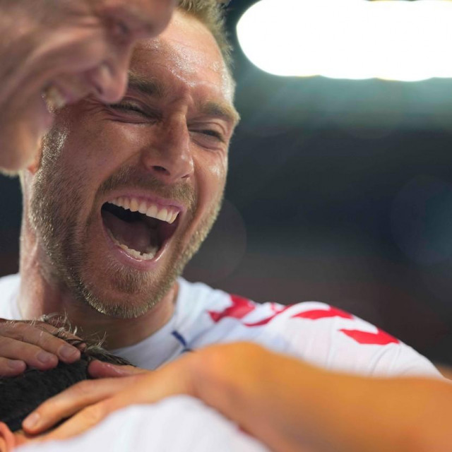 Eriksen sa suigračima slavi pogodak protiv Austrije; Danska je u Beču slavila s 2-1 i zasad je stopostotna
