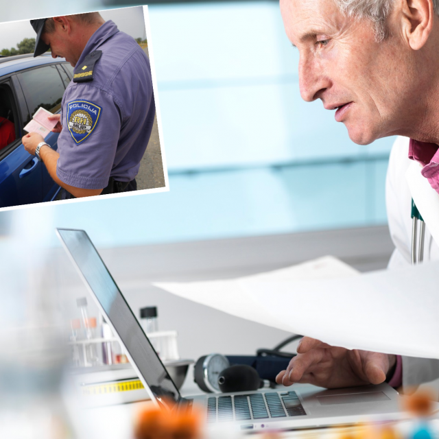 Liječnik, policajac, ilustracija