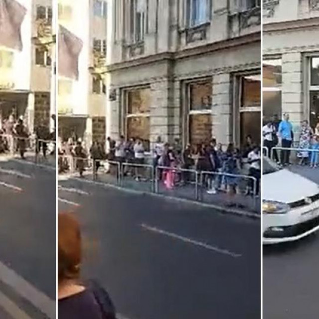 Prizori reda u Petrinjskoj ulici pred zgradom policijske uprave