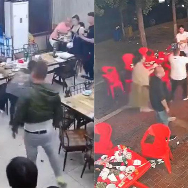 Tučnjava u restoranu u Kini