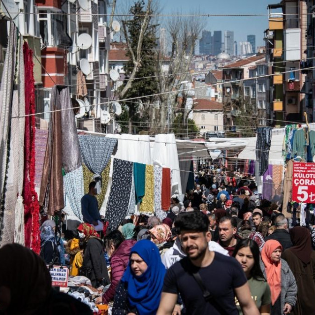 Ilustracija, prizor s ulica Istanbula